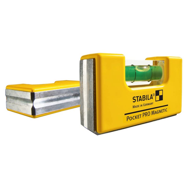 Stabila 11901 Magnetic Pocket Level PRO with Holster Yellow - Image 1